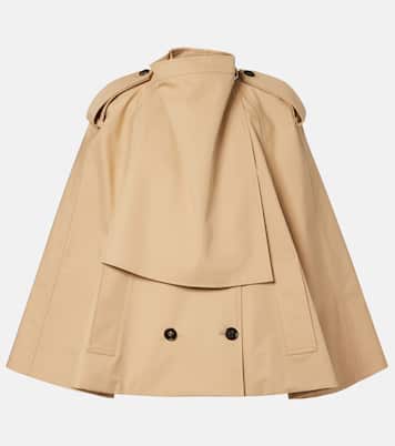 Double-breasted cotton cape | Burberry