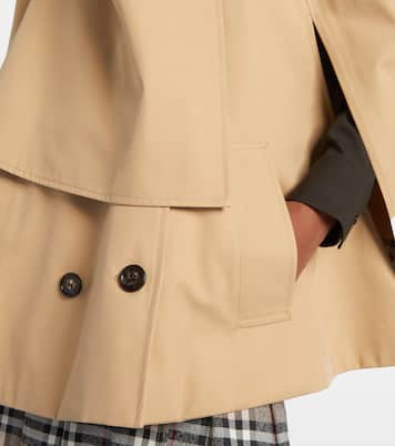 Double-breasted cotton cape | Burberry