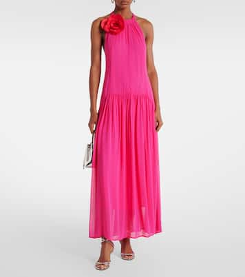 Pink Flower halterneck maxi dress | Farm Rio