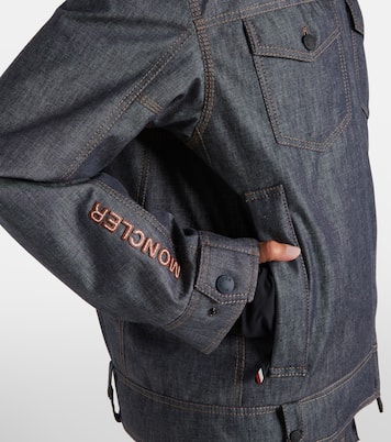 Yunque shearling-trimmed denim down jacket | Moncler Grenoble