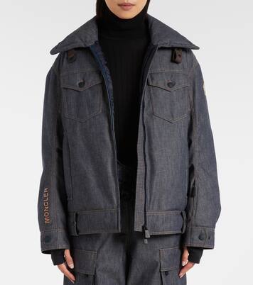 Yunque shearling-trimmed denim down jacket | Moncler Grenoble