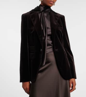 Blazer de terciopelo en mezcla de algodón | Ralph Lauren Collection