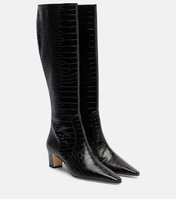 Penelope leather knee-high boots | Manolo Blahnik