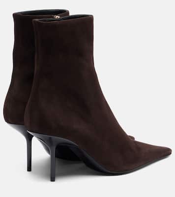 Pointy 75 suede ankle boots | Victoria Beckham