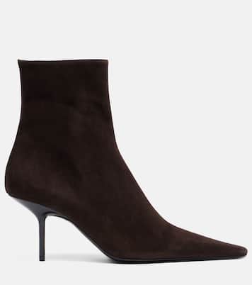 Pointy 75 suede ankle boots | Victoria Beckham