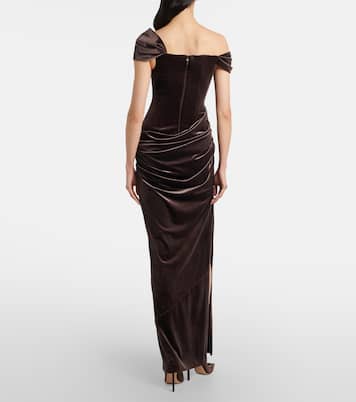 Draped velvet gown | Alex Perry