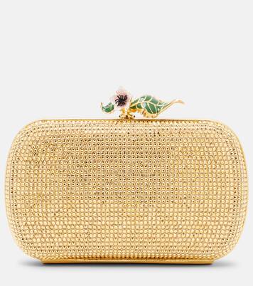 Verzierte Clutch Knot Mini aus Veloursleder | Bottega Veneta
