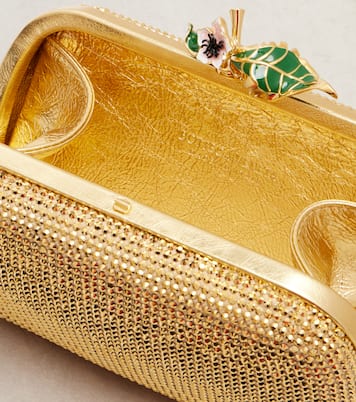 Verzierte Clutch Knot Mini aus Veloursleder | Bottega Veneta