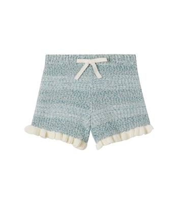 Ruffled striped cotton-blend shorts | Zimmermann Kids