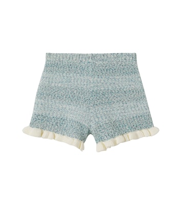Ruffled striped cotton-blend shorts | Zimmermann Kids