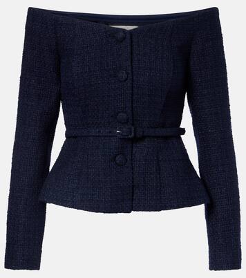 Off-shoulder bouclé top | Roland Mouret