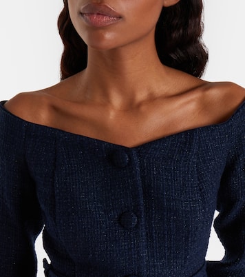 Off-shoulder bouclé top | Roland Mouret