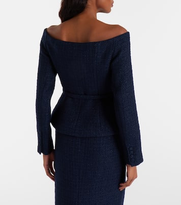 Off-shoulder bouclé top | Roland Mouret