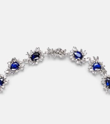 Halskette aus 18kt Weißgold mit Diamanten und Saphiren | Suzanne Kalan