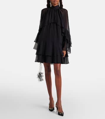 Papillon缀饰网布露跟高跟鞋 | Aquazzura