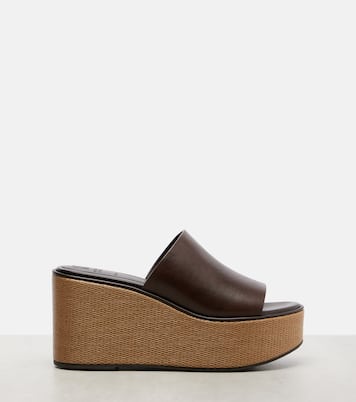 Sandalias con cueña de piel | Brunello Cucinelli