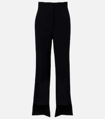 Rae high-rise crêpe flared pants | Khaite