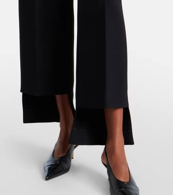 Rae high-rise crêpe flared pants | Khaite