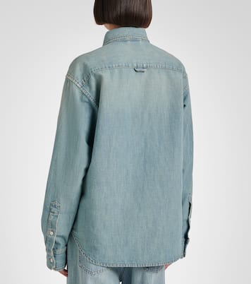 Logo chambray shirt  | Miu Miu