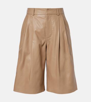 Leather Bermuda shorts | Yves Salomon