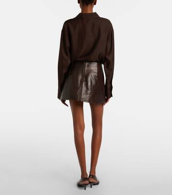 Minirock Rory aus Leder | The Frankie Shop