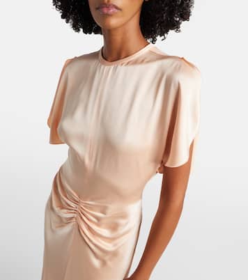 Isabella gathered satin gown | Victoria Beckham