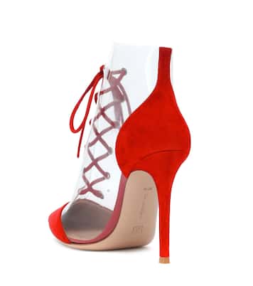 Bottines en daim et plexi Icon | Gianvito Rossi