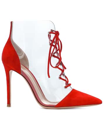 Bottines en daim et plexi Icon | Gianvito Rossi