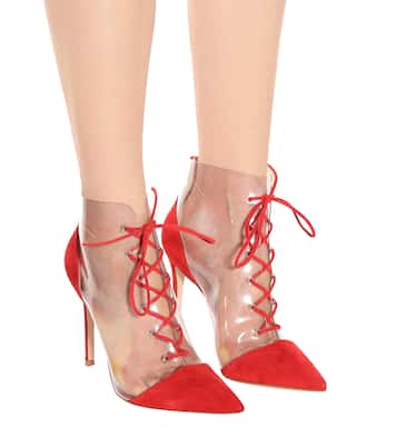 Bottines en daim et plexi Icon | Gianvito Rossi