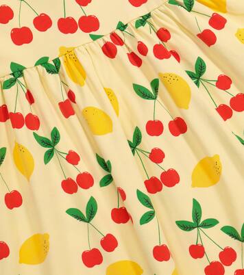 Cherry Lemonade stretch-cotton dress | Mini Rodini