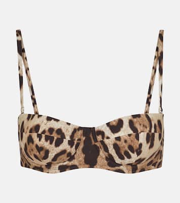 Top de bikini con print de leopardo | Dolce&Gabbana