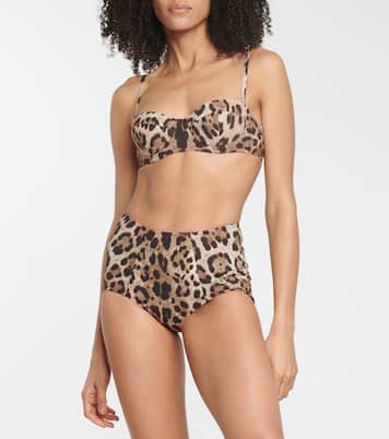 Top de bikini con print de leopardo | Dolce&Gabbana