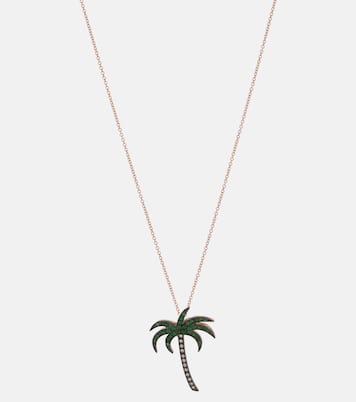 Collier Miami en or jaune 18 ct, diamants et tsavorite | Ileana Makri
