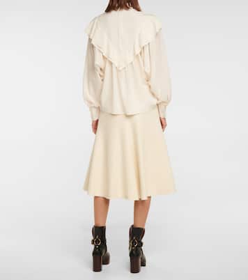 Bluse aus Seiden-Crêpe mit Rüschen | Chloé