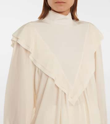 Bluse aus Seiden-Crêpe mit Rüschen | Chloé