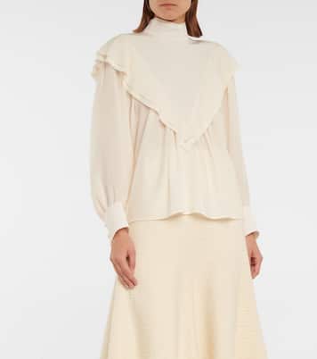 Bluse aus Seiden-Crêpe mit Rüschen | Chloé