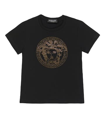 Camiseta Medusa de algodón con cristales | Versace Kids