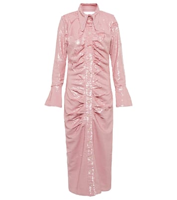 Hemdblusenkleid mit Pailletten | Ganni