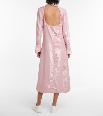 Hemdblusenkleid mit Pailletten | Ganni