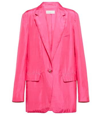 Blazer in pongé di seta e cotone | Dries Van Noten