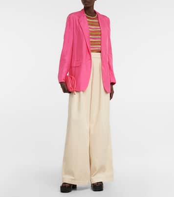 Blazer in pongé di seta e cotone | Dries Van Noten