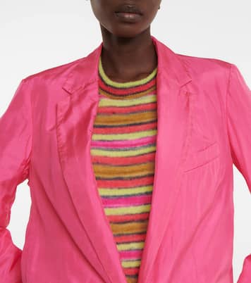 Blazer in pongé di seta e cotone | Dries Van Noten