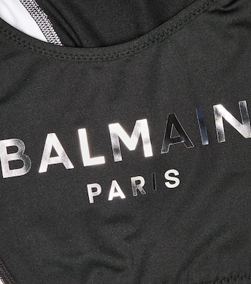 Logo印花运动短款上衣 | Balmain Kids