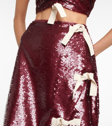 Jupe portefeuille à sequins | Ganni