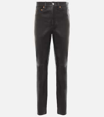 High-Rise-Hose 70s aus Leder | Re/Done