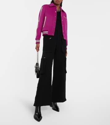 Pantalon cargo ample à taille haute en coton mélangé | Amiri