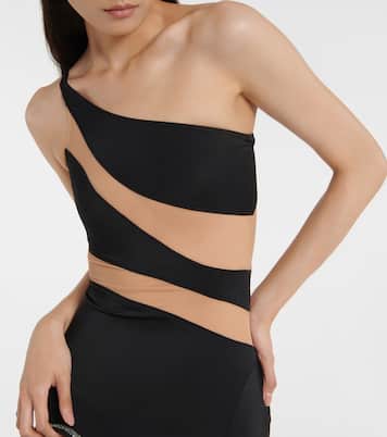 Robe aus Jersey mit Mesh | Norma Kamali