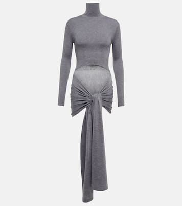Jersey de cuello alto en cachemir y seda | Alaïa