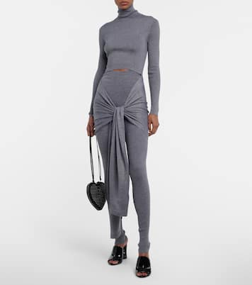 Jersey de cuello alto en cachemir y seda | Alaïa