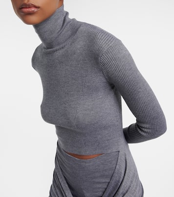 Jersey de cuello alto en cachemir y seda | Alaïa